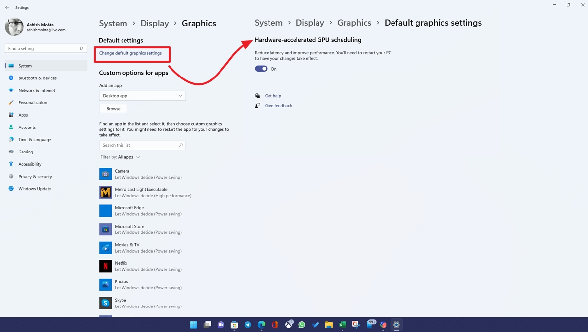 11 GPU Hardware Scheduling: does it